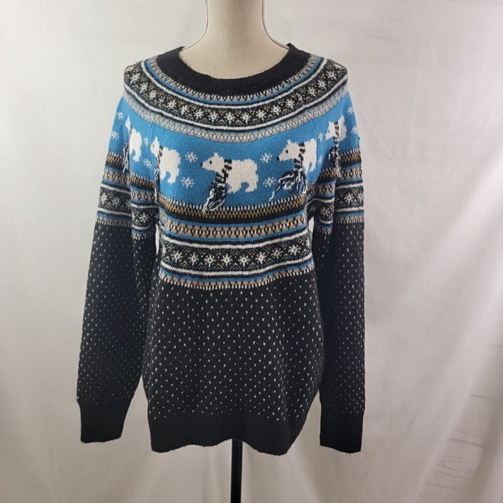 Holiday Time POLAR BEAR Ugly Christmas Holiday Sweater – Size  Small